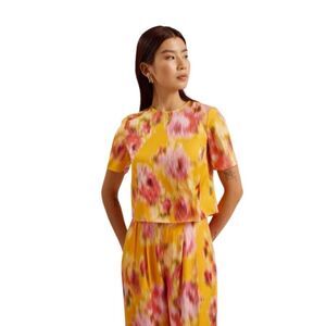 Ted Baker Hitaku Abstract Print Top ~NWT~